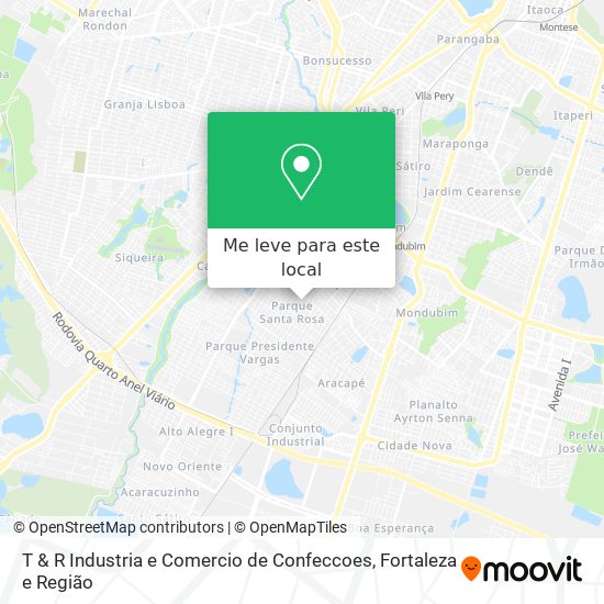 T & R Industria e Comercio de Confeccoes mapa