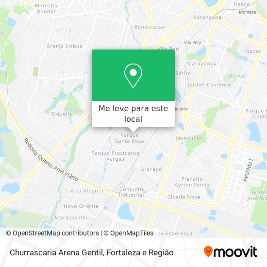 Churrascaria Arena Gentil mapa