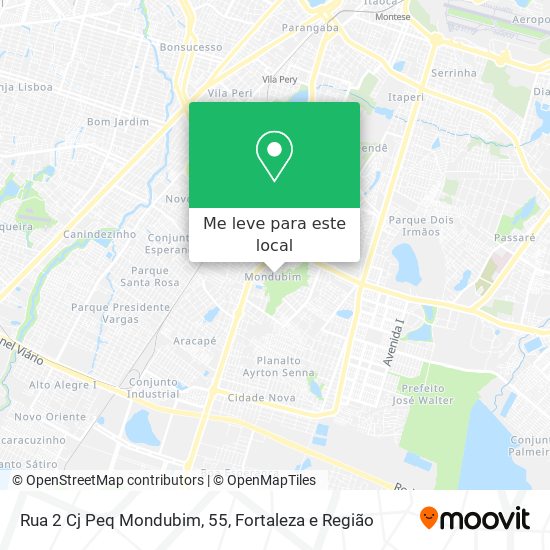 Rua 2 Cj Peq Mondubim, 55 mapa