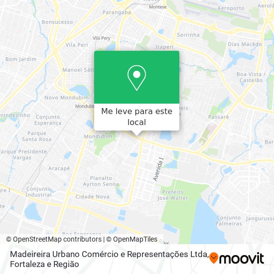 Madeireira Urbano Comércio e Representações Ltda mapa