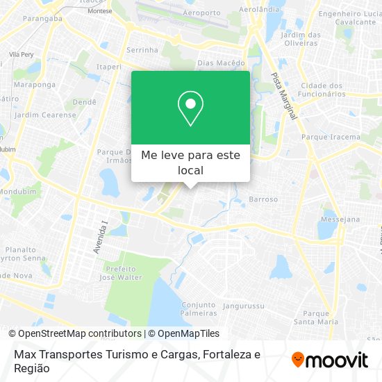 Max Transportes Turismo e Cargas mapa