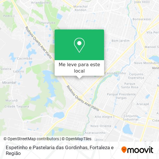 Espetinho e Pastelaria das Gordinhas mapa