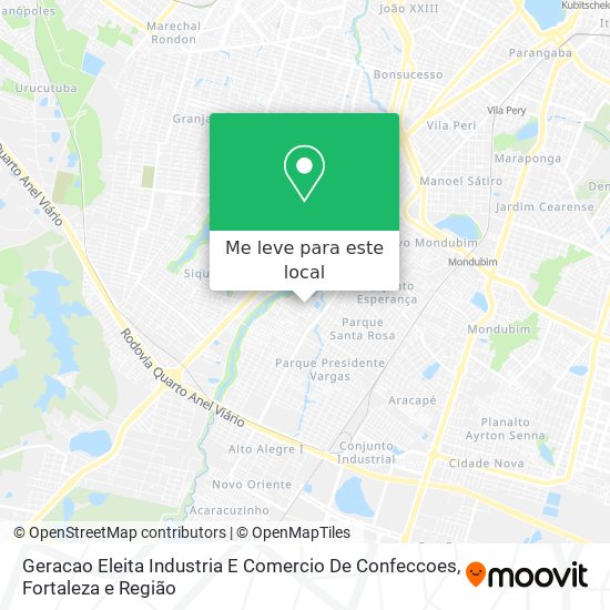 Geracao Eleita Industria E Comercio De Confeccoes mapa