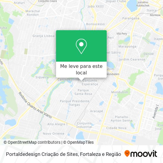 Portaldedesign Criação de Sites mapa