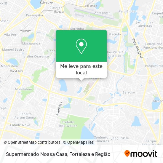 Supermercado Nossa Casa mapa