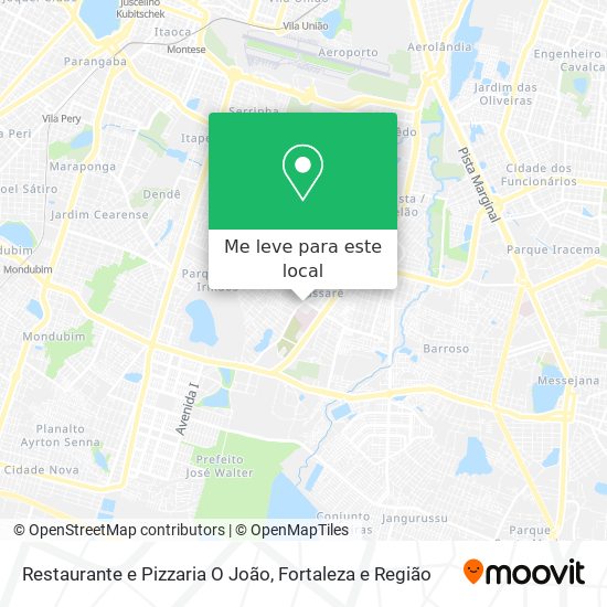 Restaurante e Pizzaria O João mapa