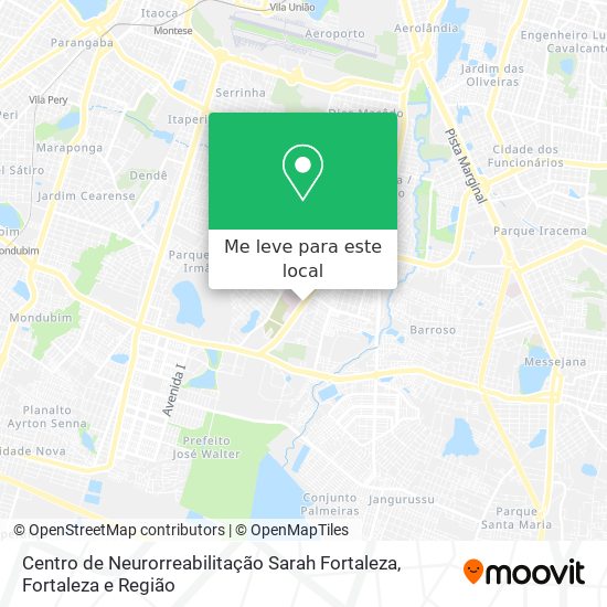 Centro de Neurorreabilitação Sarah Fortaleza mapa
