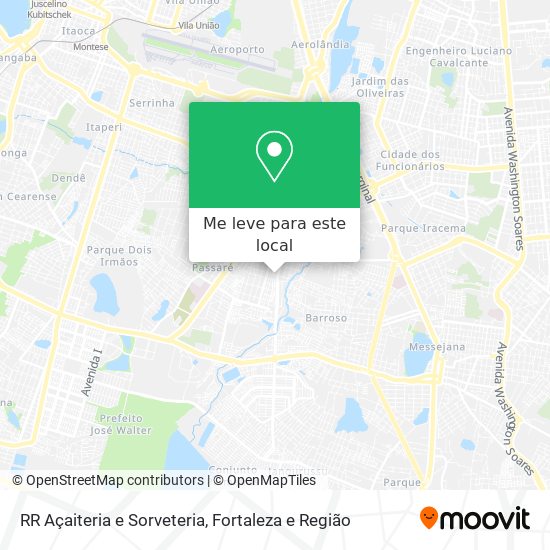 RR Açaiteria e Sorveteria mapa