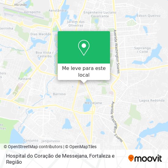 Hospital do Coração de Messejana mapa