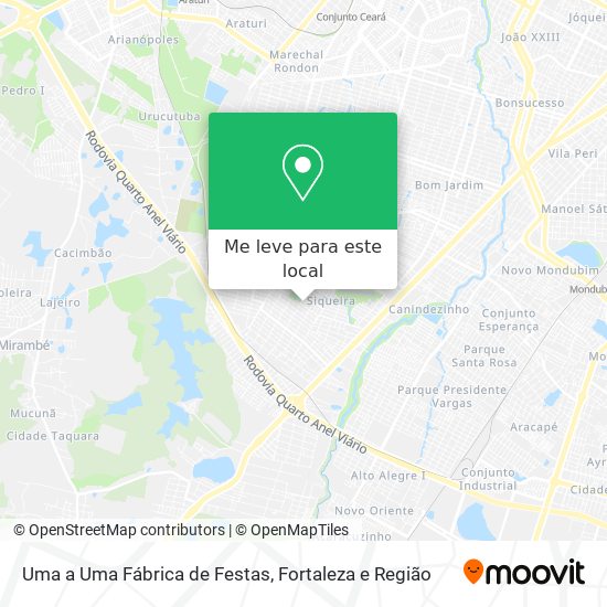 Uma a Uma Fábrica de Festas mapa