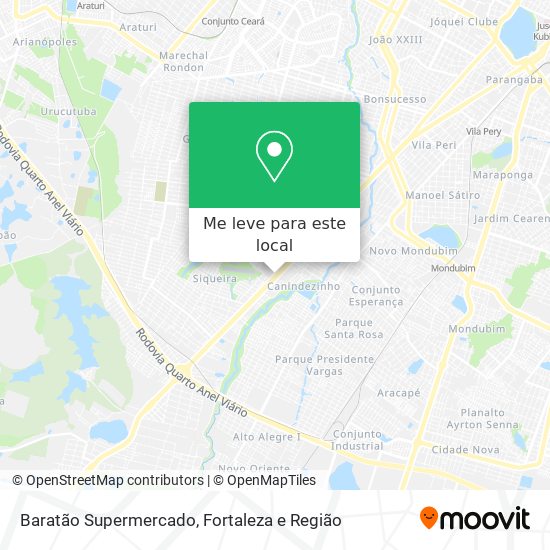 Baratão Supermercado mapa