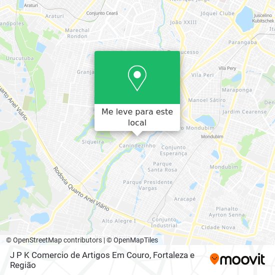 J P K Comercio de Artigos Em Couro mapa