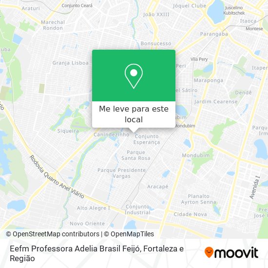 Eefm Professora Adelia Brasil Feijó mapa