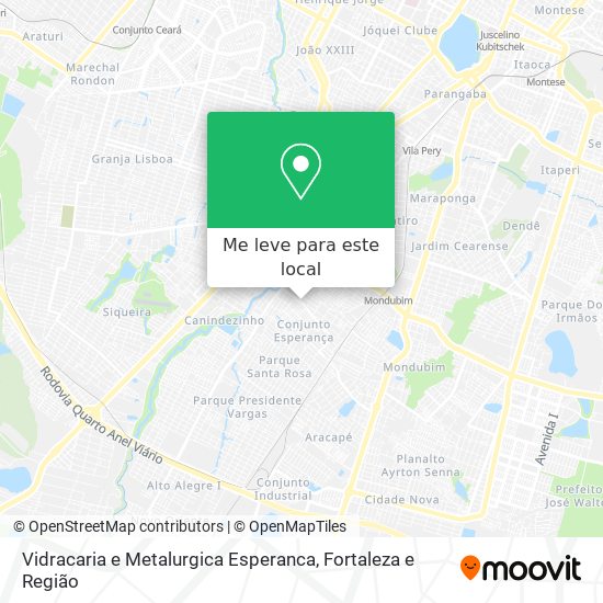 Vidracaria e Metalurgica Esperanca mapa