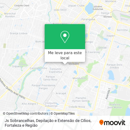 Js Sobrancelhas, Depilação e Extensão de Cílios mapa