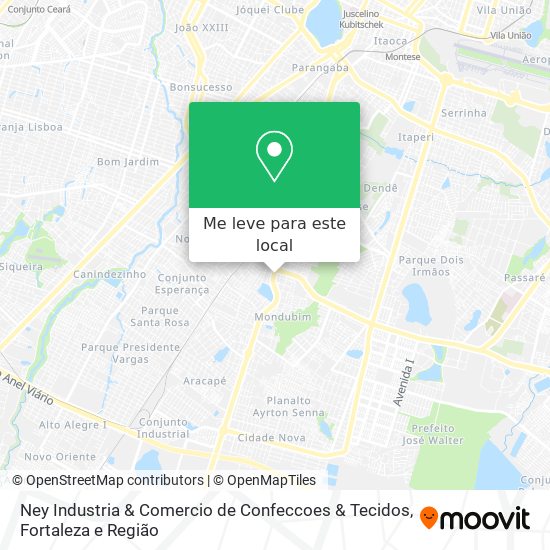 Ney Industria & Comercio de Confeccoes & Tecidos mapa