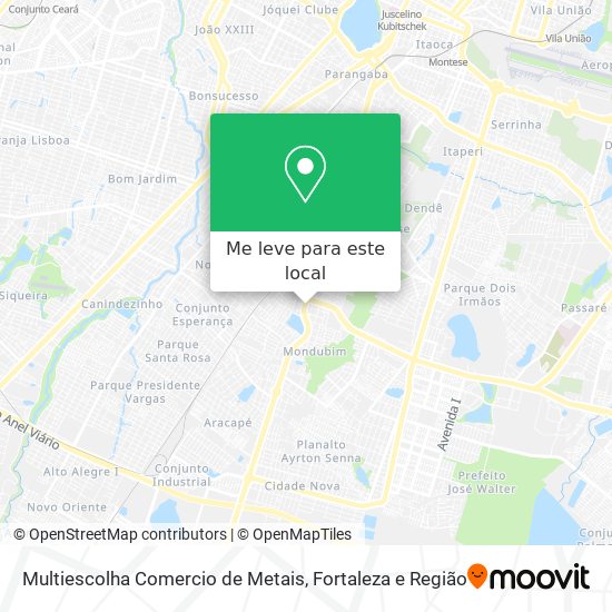 Multiescolha Comercio de Metais mapa