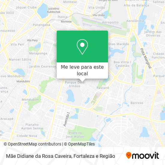 Mãe Didiane da Rosa Caveira mapa