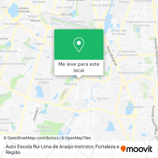 Auto Escola Rui Lima de Araújo-Instrutor mapa