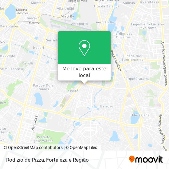 Rodízio de Pizza mapa