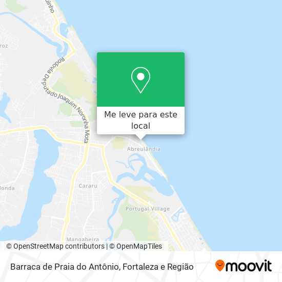 Barraca de Praia do Antônio mapa