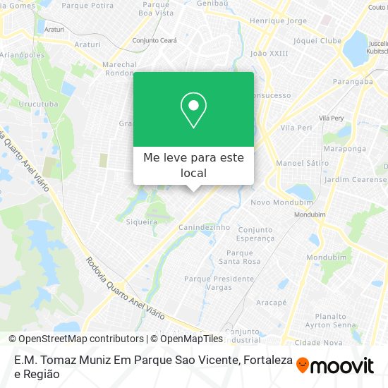 E.M. Tomaz Muniz Em Parque Sao Vicente mapa