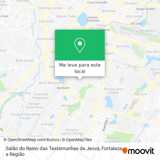 Salão do Reino das Testemunhas de Jeová mapa