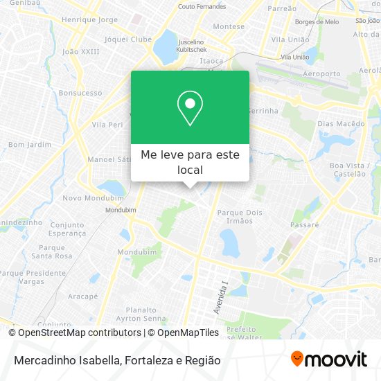 Mercadinho Isabella mapa