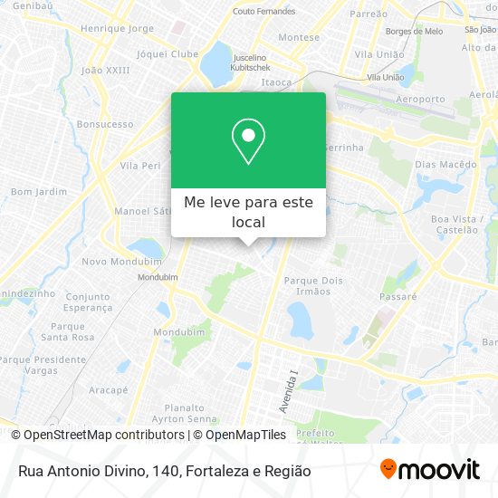 Rua Antonio Divino, 140 mapa