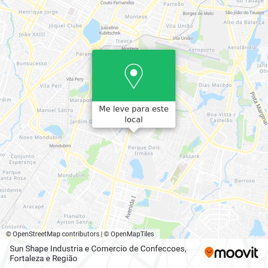 Sun Shape Industria e Comercio de Confeccoes mapa