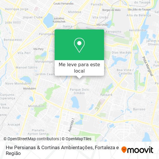 Hw Persianas & Cortinas Ambientações mapa