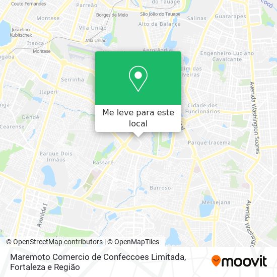 Maremoto Comercio de Confeccoes Limitada mapa