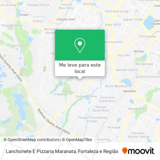 Lanchonete E Pizzaria Maranata mapa
