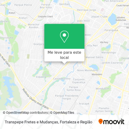 Transpepe Fretes e Mudanças mapa