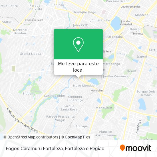 Fogos Caramuru Fortaleza mapa