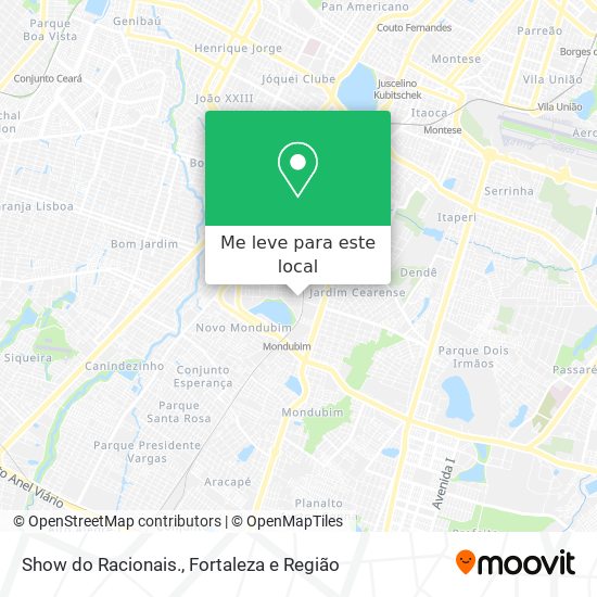 Show do Racionais. mapa