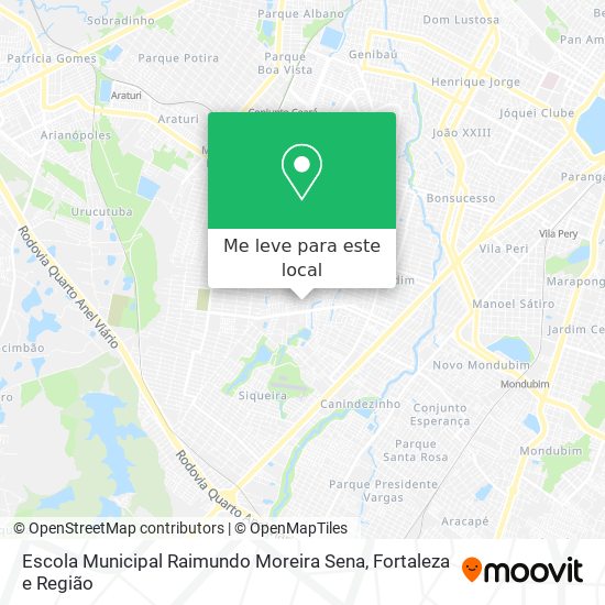 Escola Municipal Raimundo Moreira Sena mapa