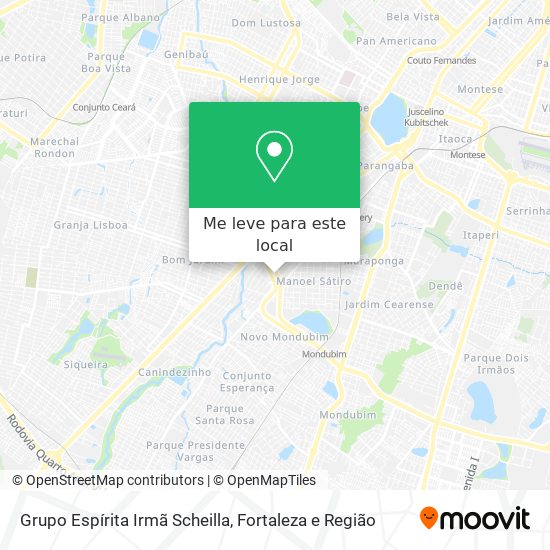 Grupo Espírita Irmã Scheilla mapa
