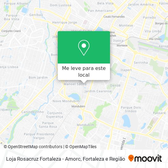 Loja Rosacruz Fortaleza - Amorc mapa