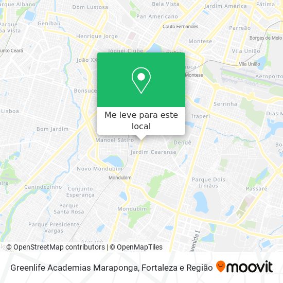 Greenlife Academias Maraponga mapa