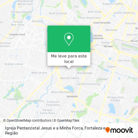 Igreja Pentecostal Jesus e a Minha Forca mapa