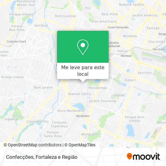Confecções mapa