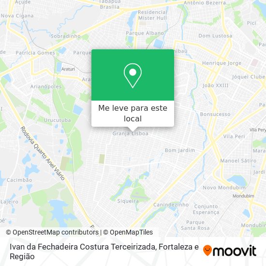 Ivan da Fechadeira Costura Terceirizada mapa