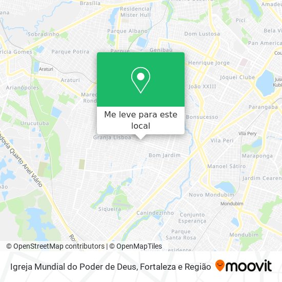 Igreja Mundial do Poder de Deus mapa