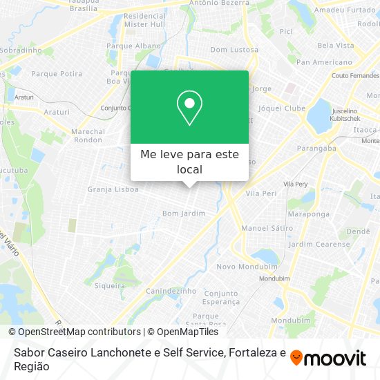 Sabor Caseiro Lanchonete e Self Service mapa