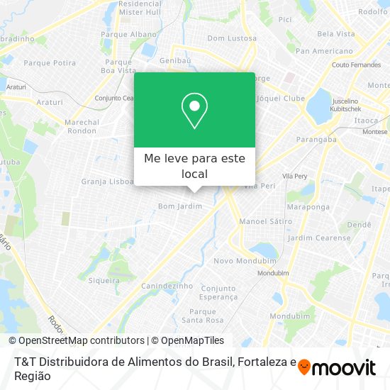 T&T Distribuidora de Alimentos do Brasil mapa