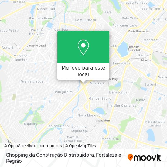 Shopping da Construção Distribuidora mapa