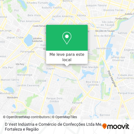 D Vest Indústria e Comércio de Confecções Ltda Me mapa