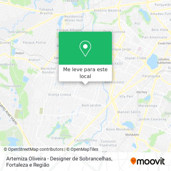 Artemiza Oliveira - Designer de Sobrancelhas mapa