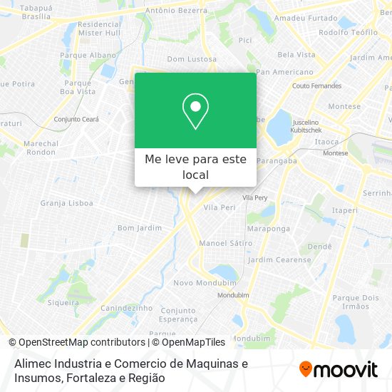 Alimec Industria e Comercio de Maquinas e Insumos mapa